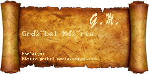 Grébel Mária névjegykártya