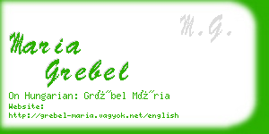 maria grebel business card